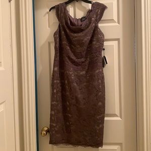 NWT. Beautiful lace cocktail dress. Size 16.